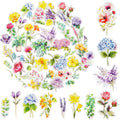 Kattykitty 309PCS Transparent Flower Stickers for Scrapbooking