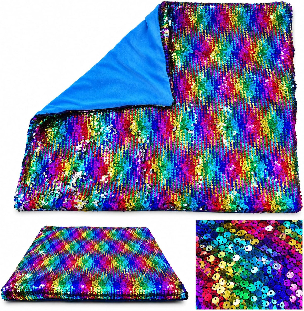 Kids Weighted Lap Pad, 5 lb with Reversible Sequin Sensory Fabric
