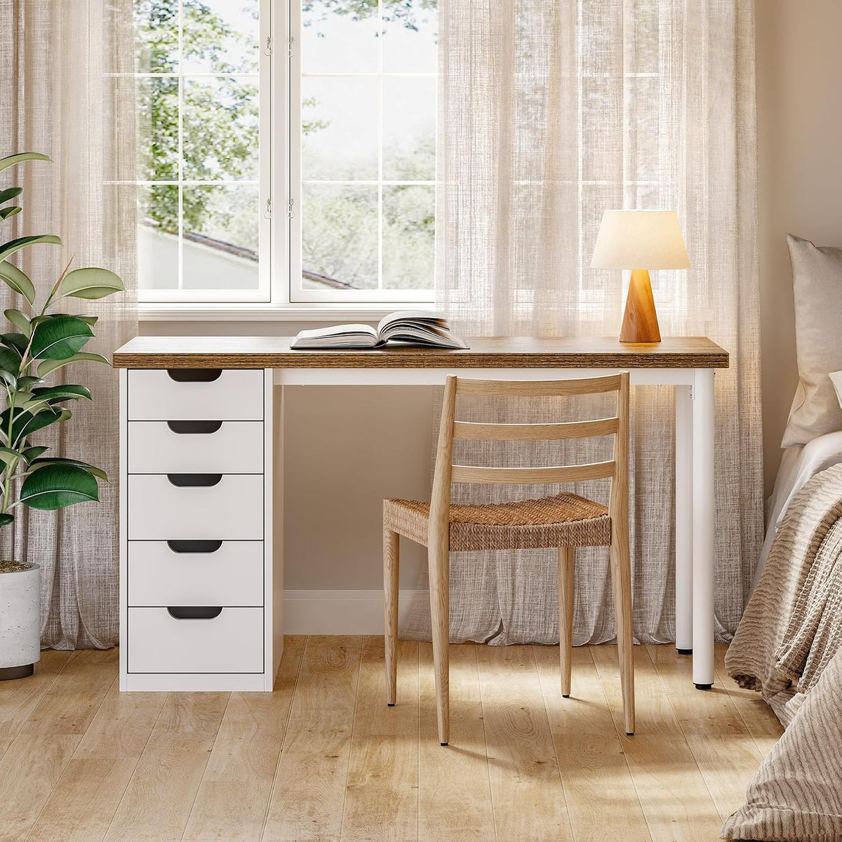 LITTLE TREE 47-Inch Five-Drawer Student Desk