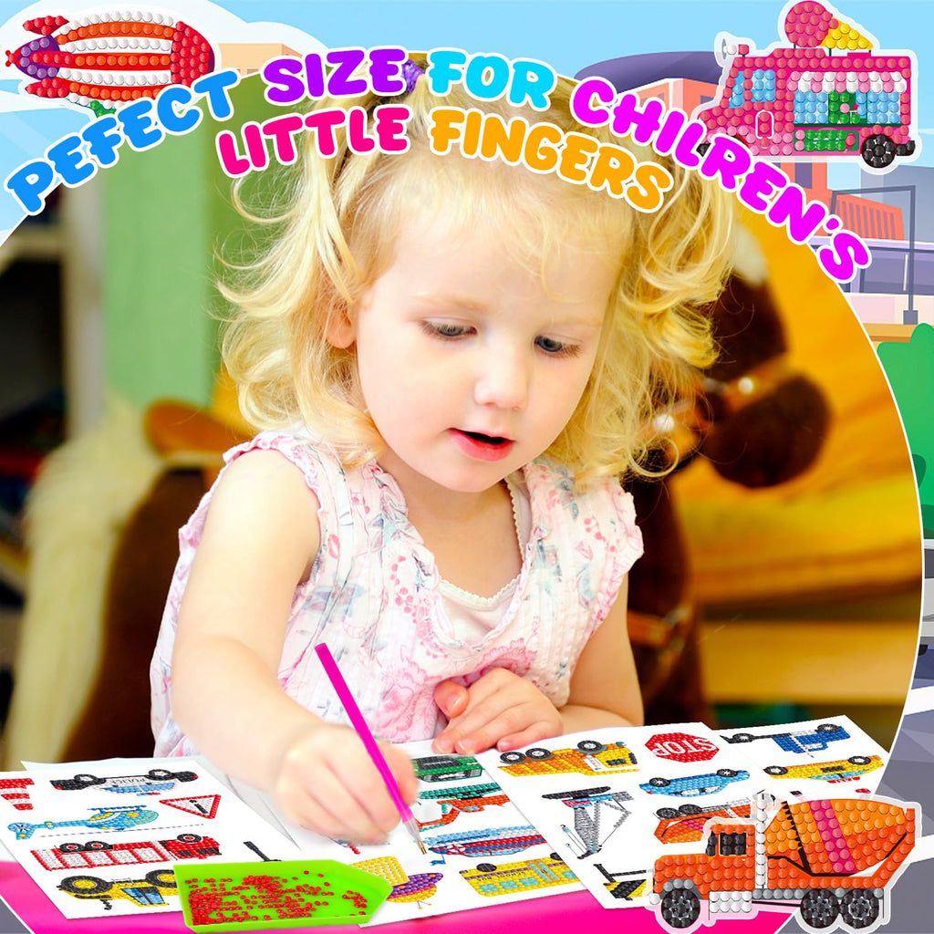 Labeol Diamond Art Kits for Kids Boys and Girls Ages 6-8-10-12 Easy to DIY Creative Diamond Art Sticker Craft by Numbers Kits for Kids and Adult Beginners (Animal)