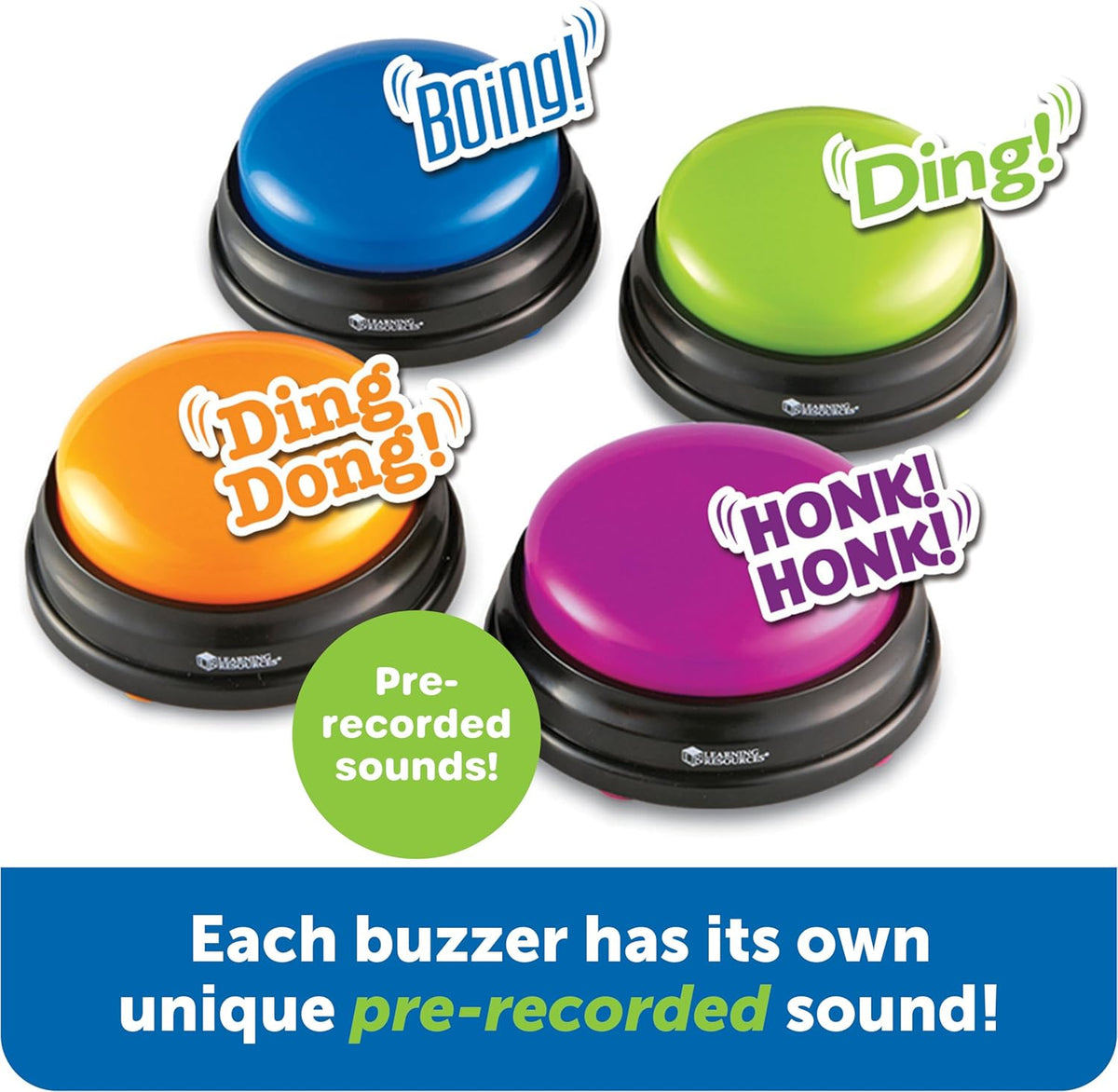Learning Resources Original Answer Buzzers, Set of 4 (Multi-Age Learning)