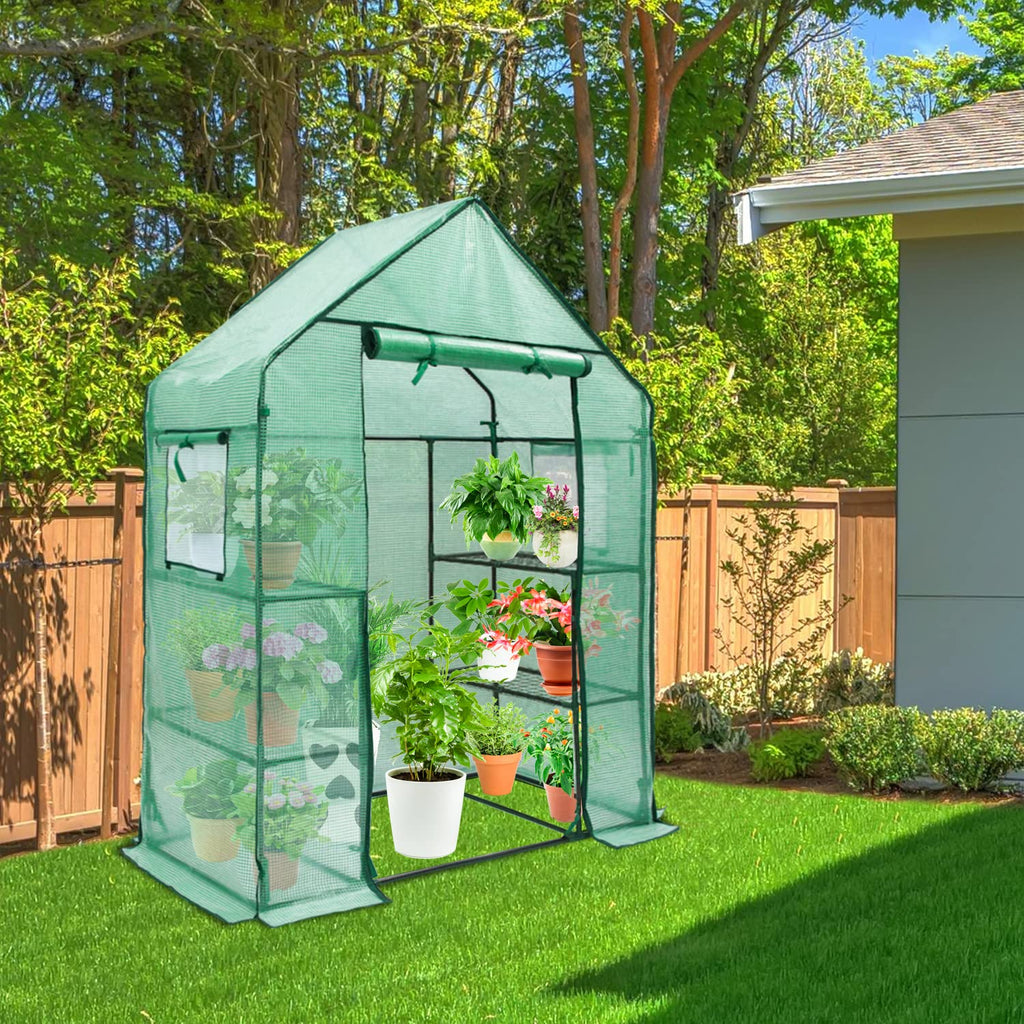 Ohuhu Plastic Greenhouse with 3–4 Tiers, Up to 22.56 Sq Ft