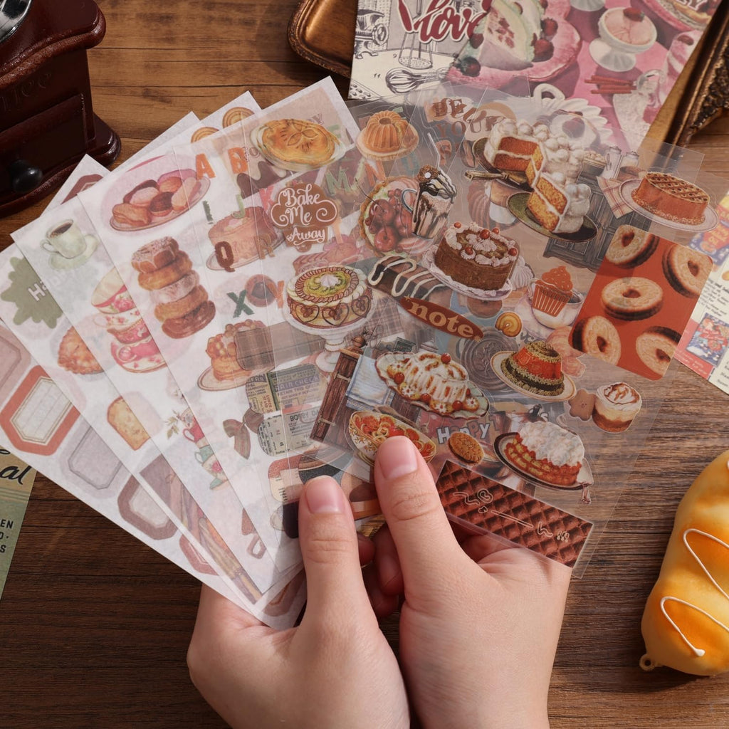 emmoolife 348 Pcs Scrapbooking Supplies Kit, Vintage Aesthetic Scrapbook Kit for Bullet Junk Journal, Stationery, A6 Grid Notebook, DIY Journaling Supplies, Birthday Craft Gift for Teen Girl Women