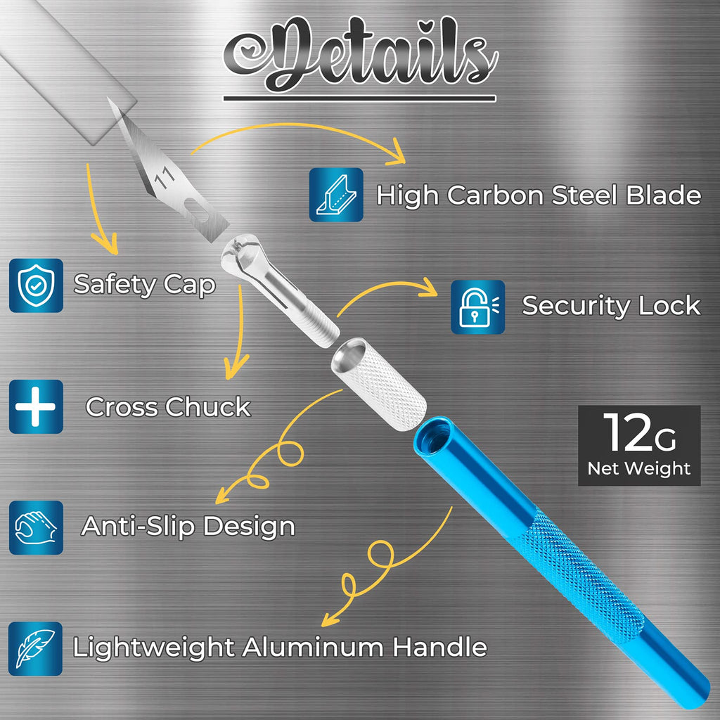 DIYSELF 16-Piece Precision Craft Knife & Hobby Knife Kit with Magnetic Storage Case