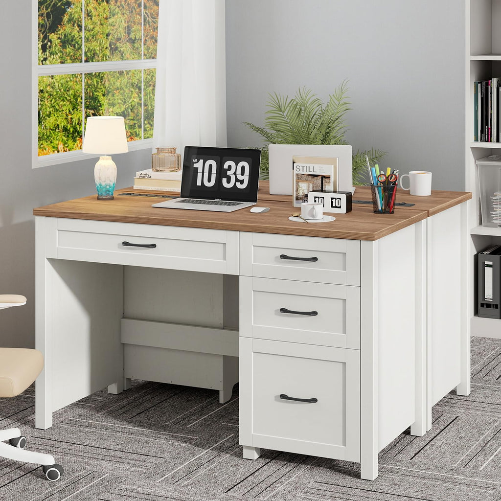 Vabches 47-Inch Student Desk with Drawers