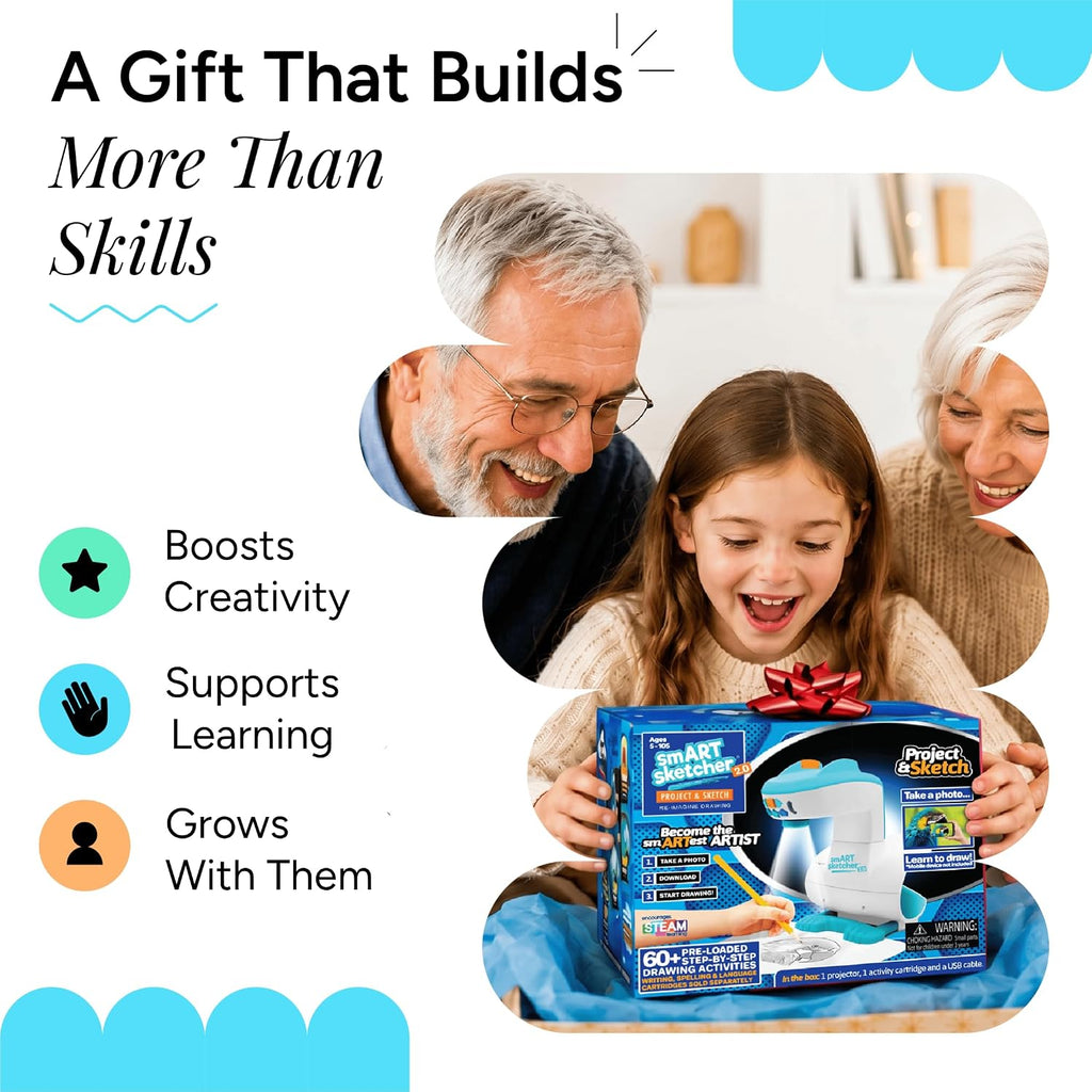 Flycatcher smART Sketcher 2.0 Projector, Step-by-Step Drawing, Kids Ages 5+