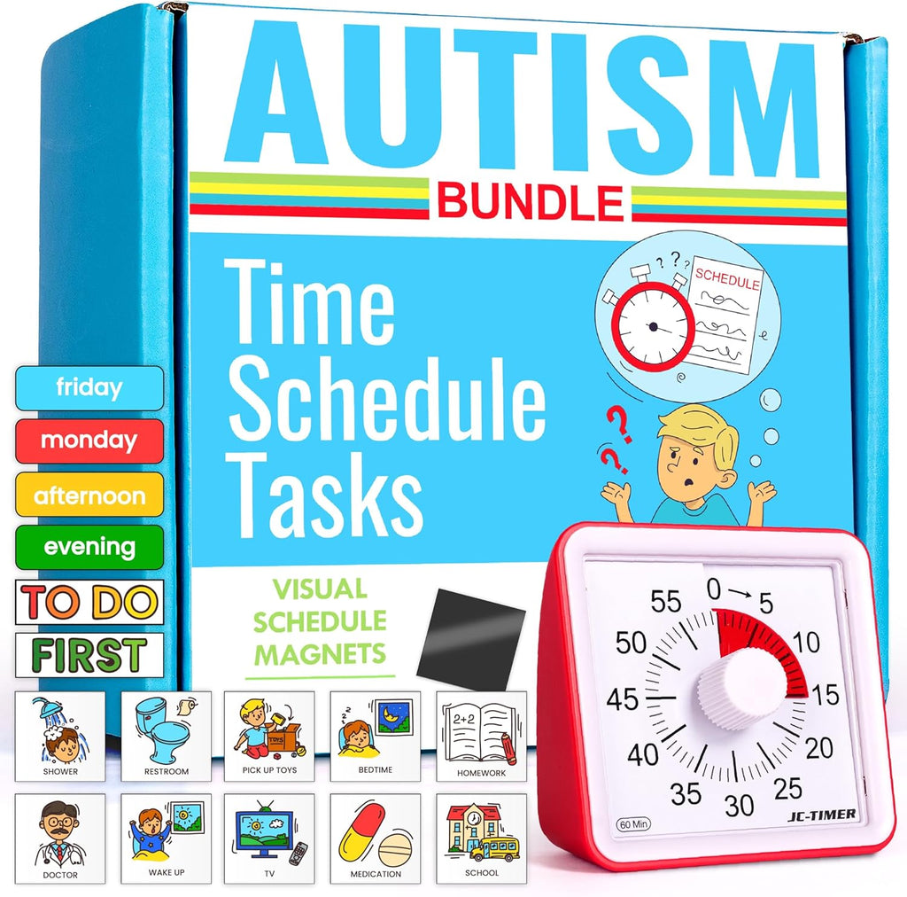 Autism & Prosperity Time Schedule Tasks - Autism Learning Materials, Special Education Autism Sensory Products, Sensory Toys for Kids with Autism, Visual Schedule for Kids with Autism Age 4 5 7 8 12