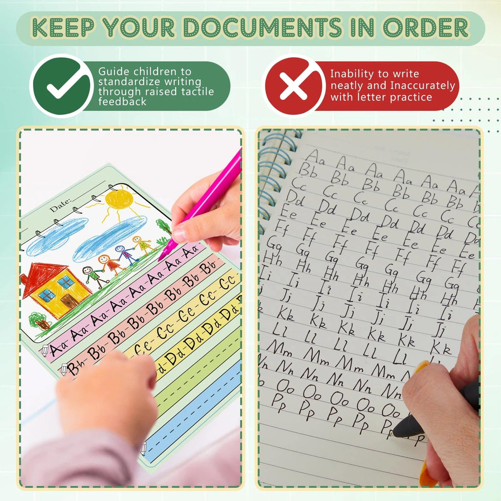AmazingSpark Raised-Line Handwriting Paper, Letter Size