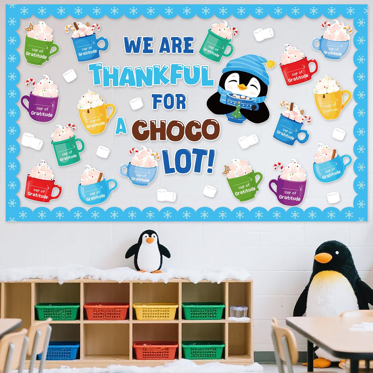 Funrous 71 Pcs Winter Bulletin Board Set Holidays Around The World