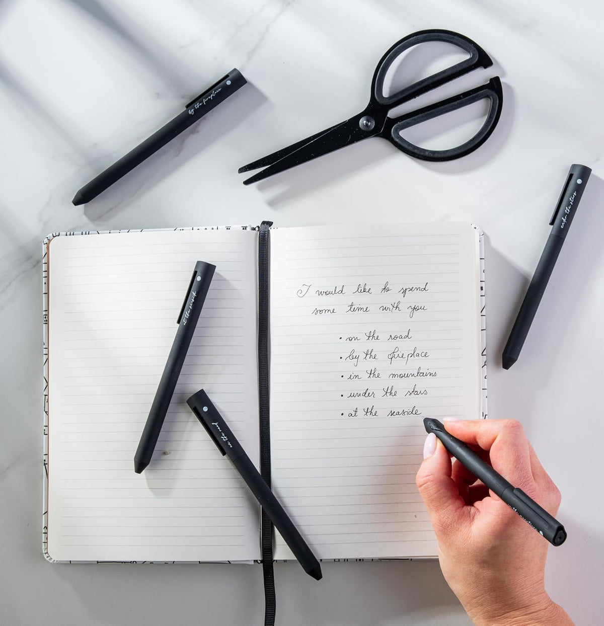 DIVERSEBEE Black Gel Ink Pens, 0.5 mm Gel Pens Fine Point