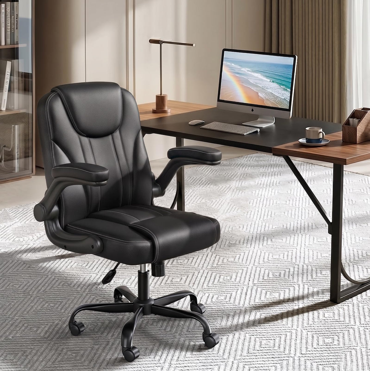 Pinmoco Adjustable Study Chair with Flip-Up Arms