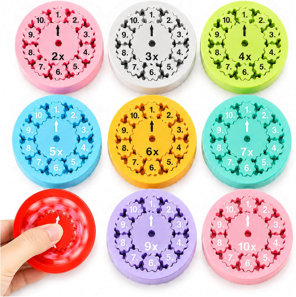 Math Fidget Spinners: Multiplication & Division Practice Set (Grades 2–5)