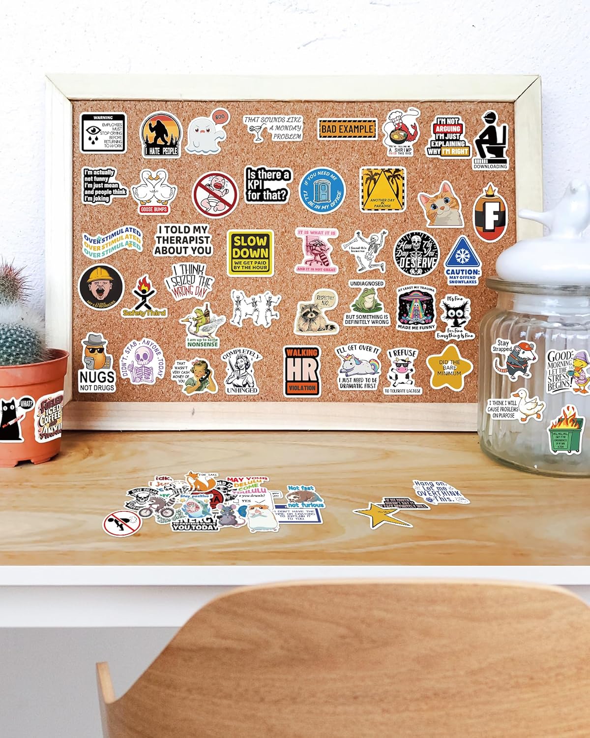 300 Pcs Funny Stickers for Adults, Sticker Pack for Water Bottle Laptop