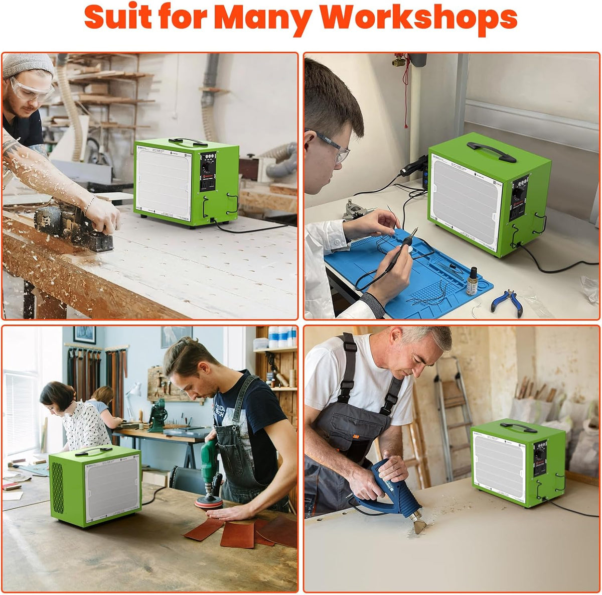 Abestorm Tabletop Dust Collector with Timer for Woodworking Shops