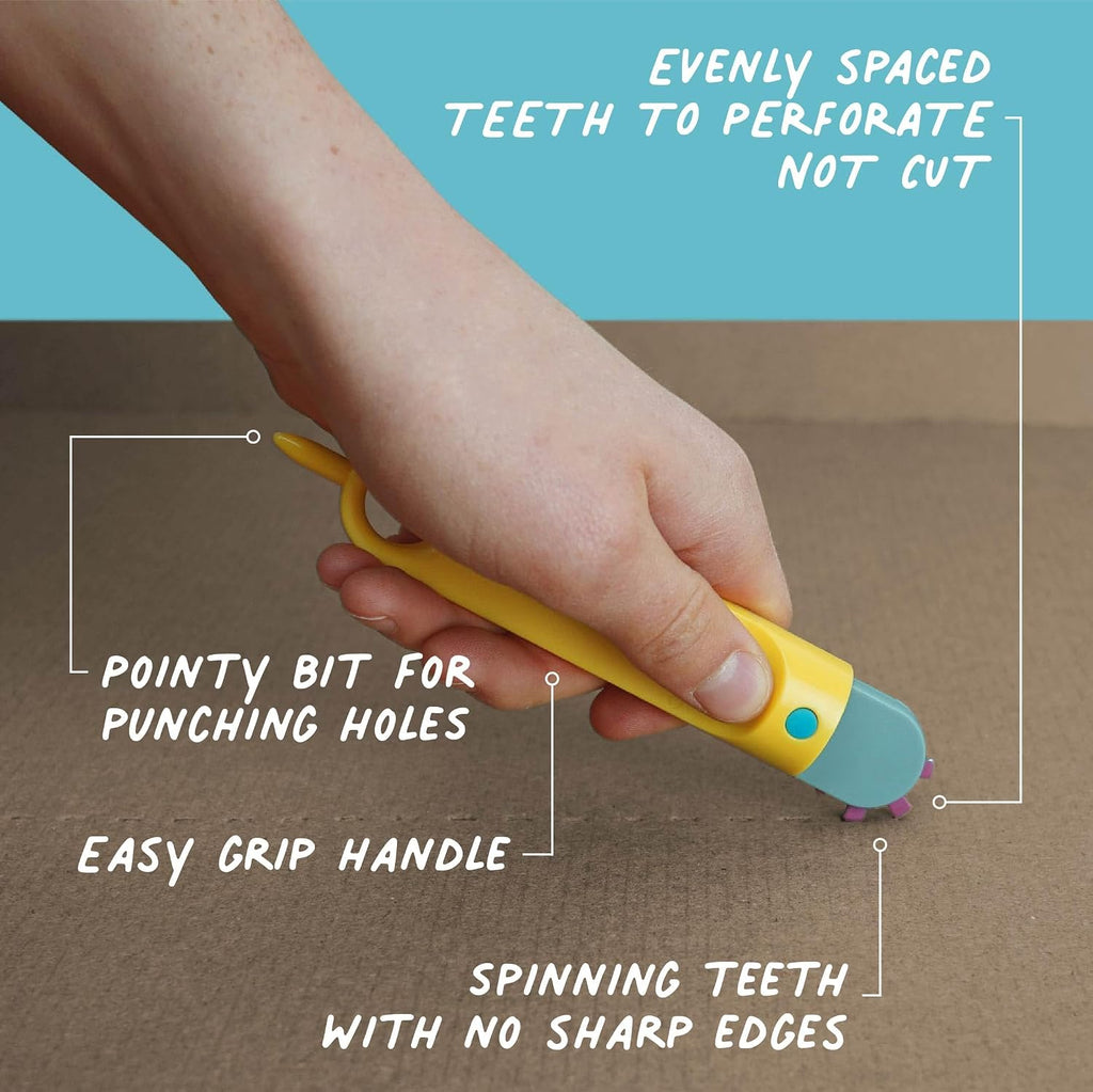 Makedo Fold-Roller | Kids Scoring Tool to Fold and Sculpt Cardboard, Age 5+