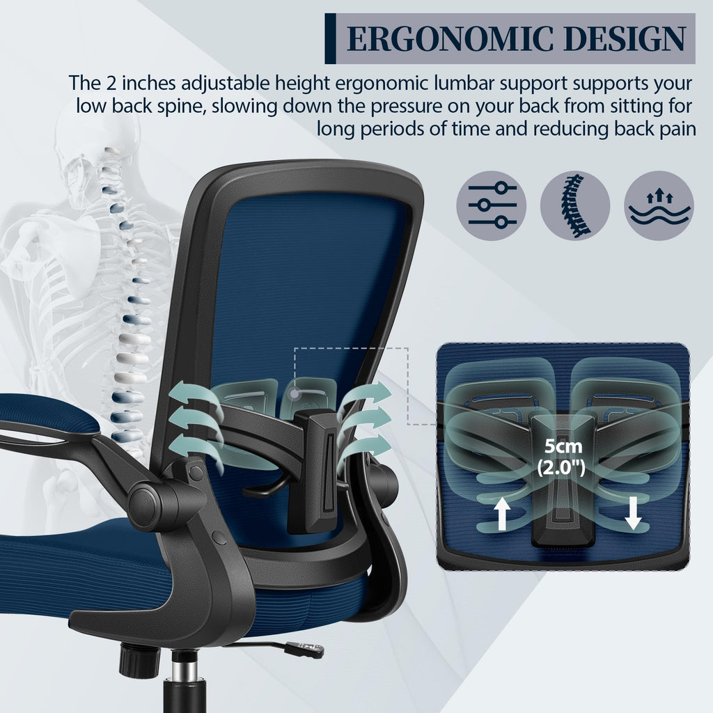 FelixKing Office Chair, Ergonomic Comfy Desk Chair with Flip-up Armrests