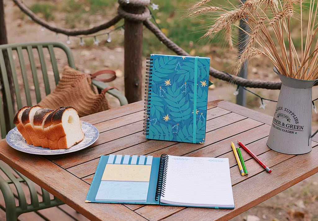 A5 Spiral Sticky Notebook,with 9 pads of decorated sticky notes and a handy notebook,for Bible study;Note Pads Teacher Appreciation Gift Writing Memo Pads School Office Supplies and Daily Life Organization (Daisy)