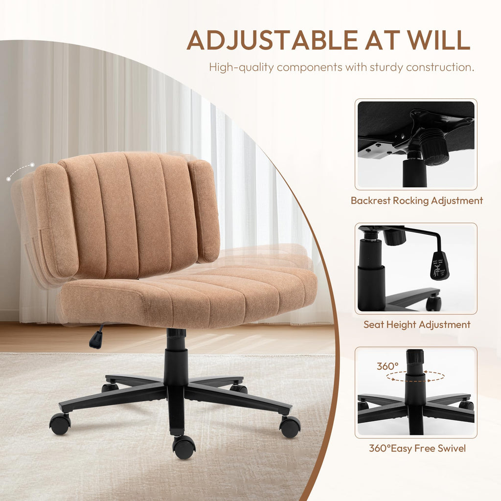 Vigosit Plush Cross-Legged Desk Chair (Multiple Colors)