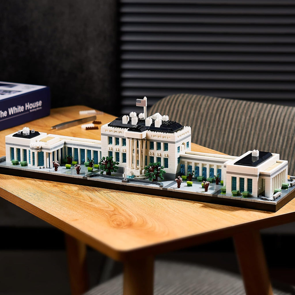 JXRLMB Architecture White House Modle Kit Micro Building Blocks Sets for Adults World Famous Landmark Collection Set U.S. Capital 3520 PCS for Teens 14+