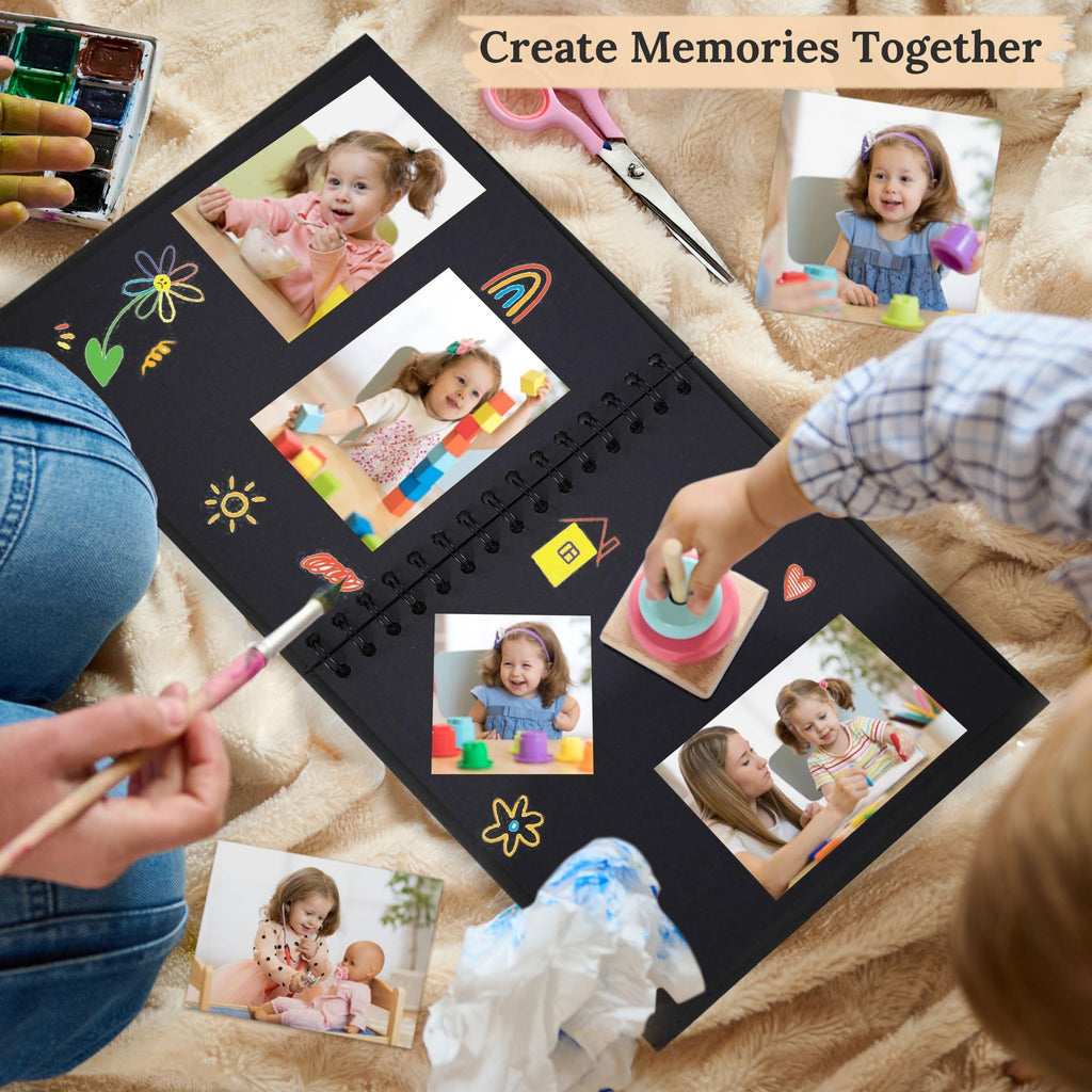 Polaroid Scrapbook Photo Album 7"x7" 20 Sheets 40 Pages Kraft Paper Khaki