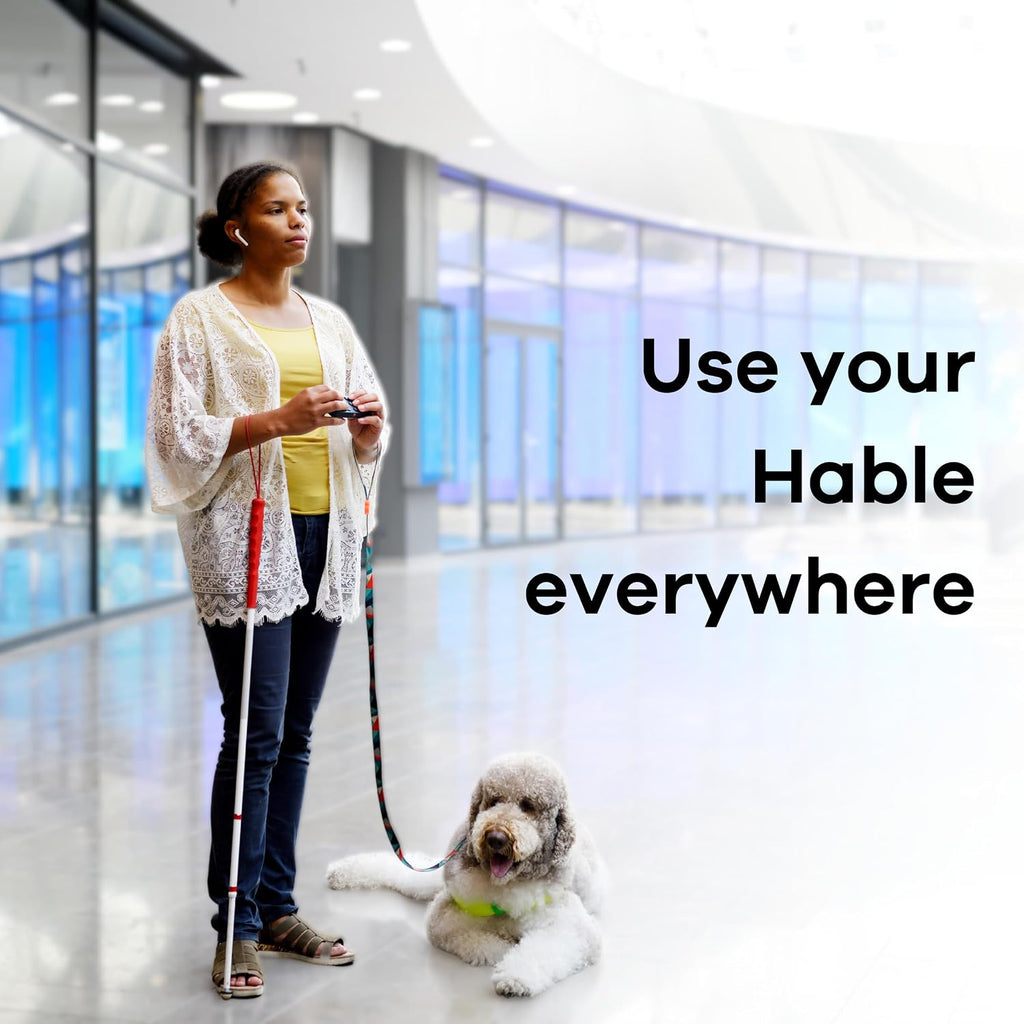 Hable One Portable Braille Keyboard for Smartphones and Tablets