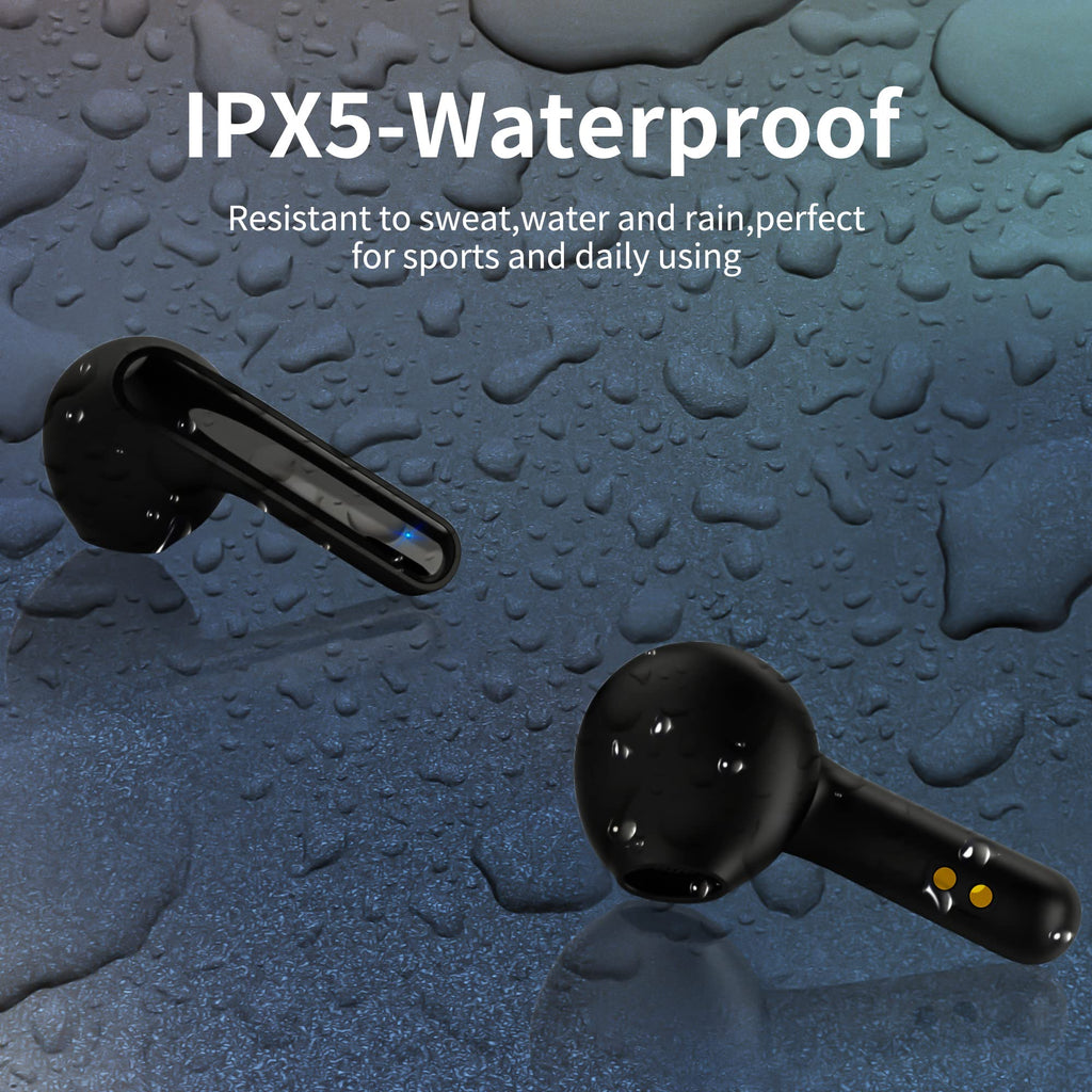 Kids Wireless Earbuds, Noise Reduction Earbuds for Kids Bluetooth 5.0 Waterproof in-Ear Headphones with Mic and Charging Case, Deep Bass Touch Control 36H Playtime Headset for School.