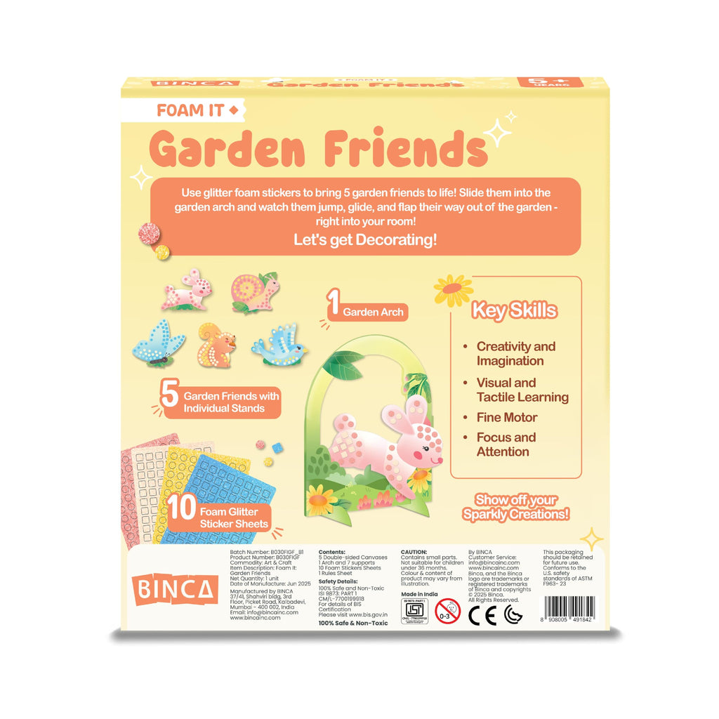 Winter Animals Foam Stickers Mosaic Craft Kits for Kids, Mess Free Art Set