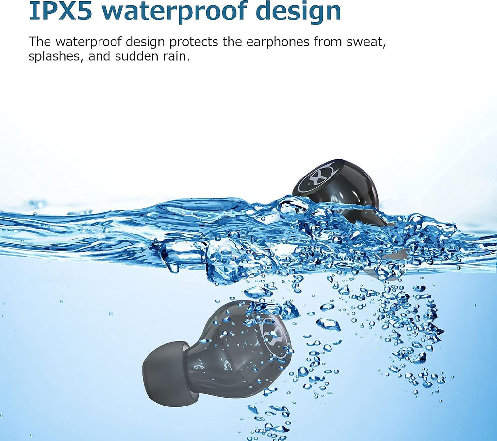 Kids Wireless Earbuds, Noise Reduction Earbuds for Kids Bluetooth 5.0 Waterproof in-Ear Headphones with Mic and Charging Case, Deep Bass Touch Control 36H Playtime Headset for School.