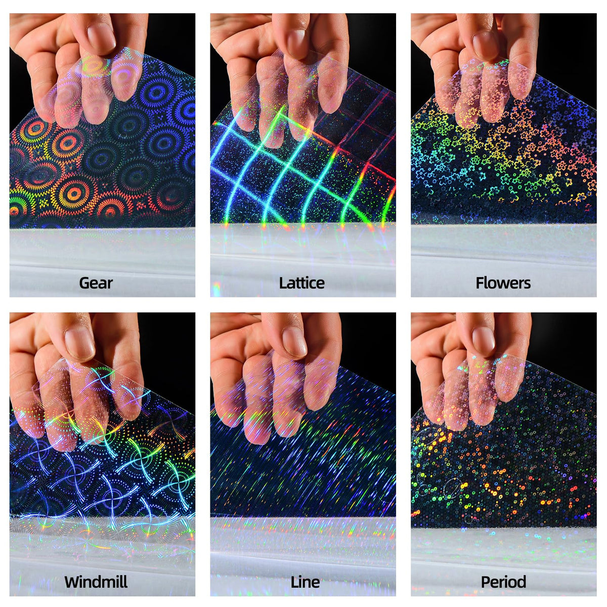 36 Sheets Holographic Laminating Sheets Clear Self Adhesive Sticker Paper