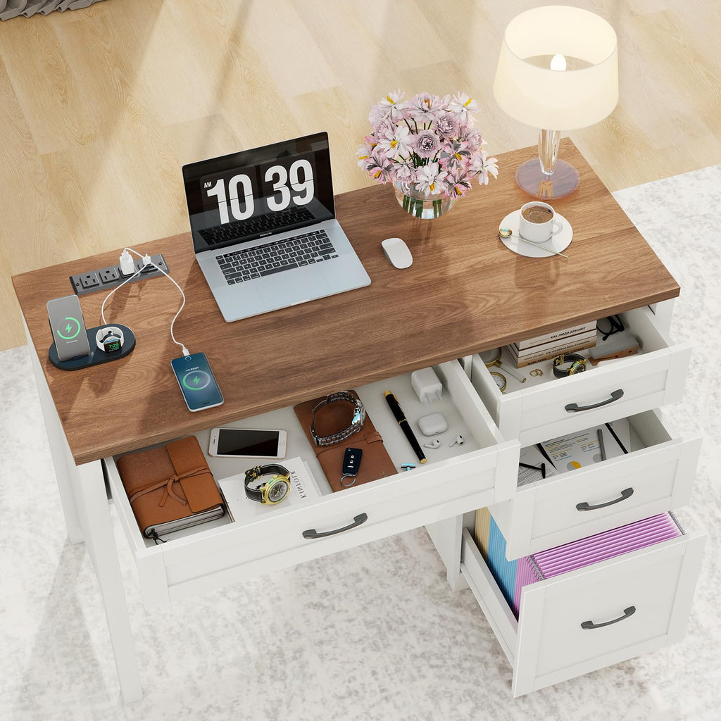 Vabches 47-Inch Student Desk with Drawers
