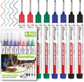 8pcs Long Nib Marker, Long Head Deep Hole Marker Pens, Waterproof Construction Markers Marking Tool, Multi-Purpose Deep Reach Pen Makes For Metal, Carpenter, Woodworking, Gift for Father's Day