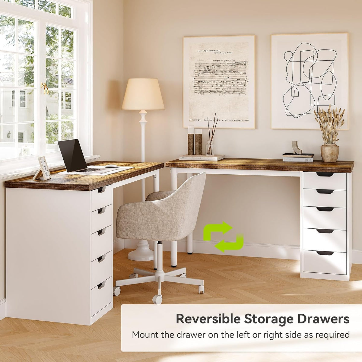 LITTLE TREE 47-Inch Five-Drawer Student Desk