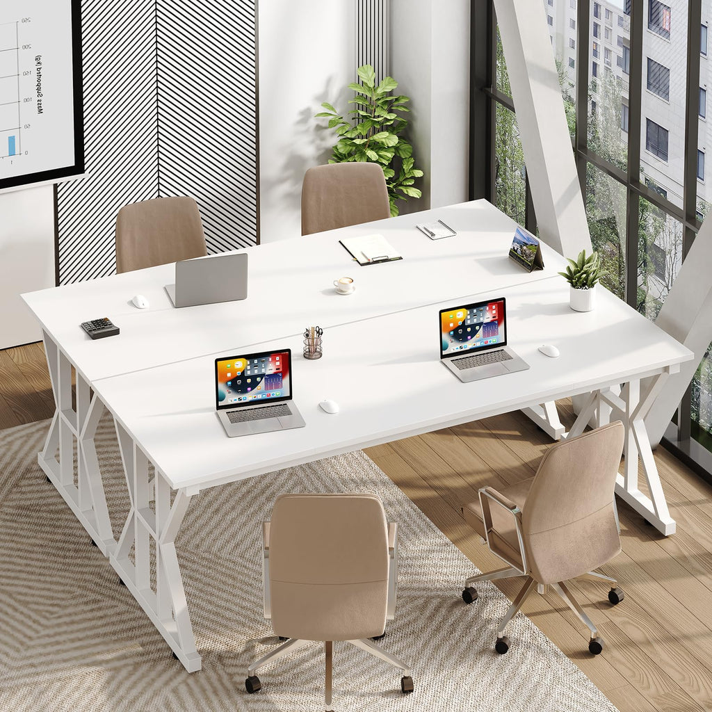 63" Large Computer Desk with Thickened Frame for Home Office, Living Room