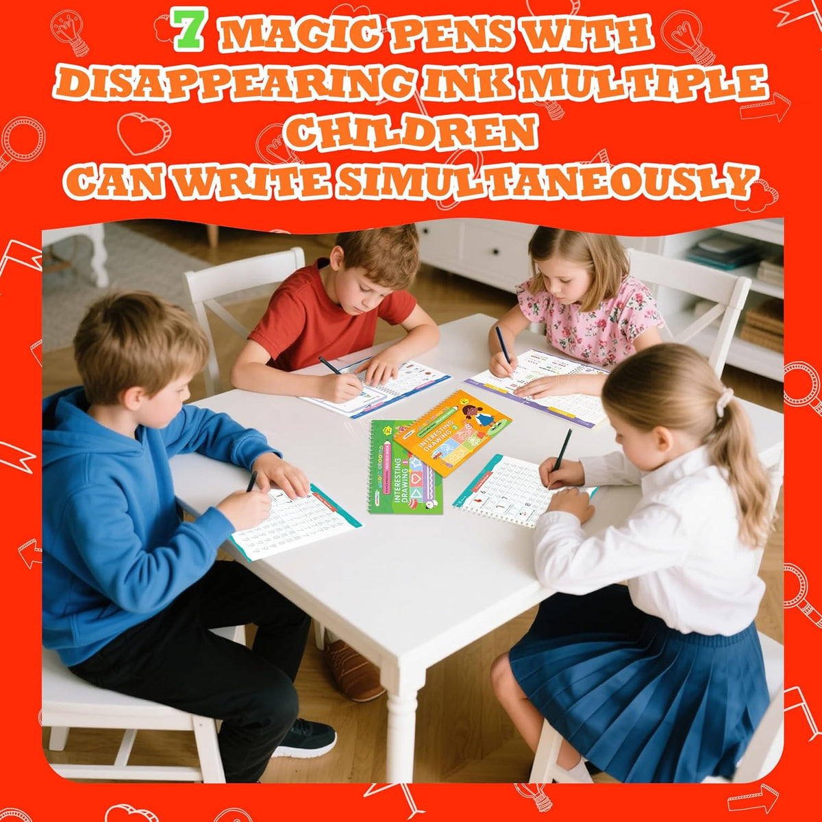 Magic Grooved Writing Practice Books for Kids 3-8