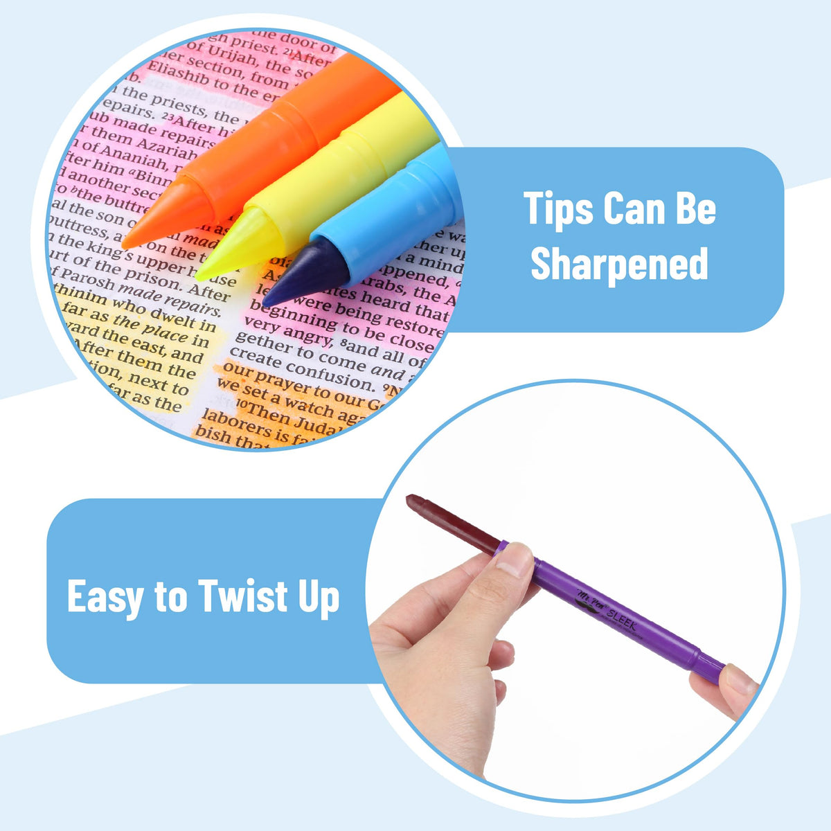 Mr. Pen- No Bleed Gel Highlighters, Vibrant Colors, 8 Pack