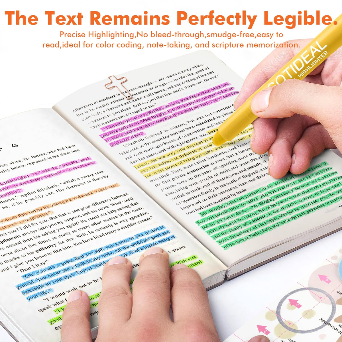 GOTIDEAL Bible Highlighters, 12 Pack Assorted Colors Gel Pens Set