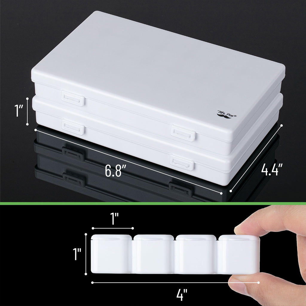 Mr. Pen- Bead Storage Containers, 28 Grids, 2 Pack, Clear White