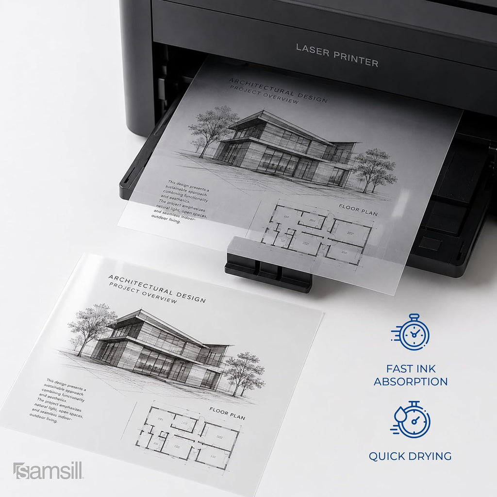 Samsill Laser Transparency Film, Letter Size (100 Sheets)