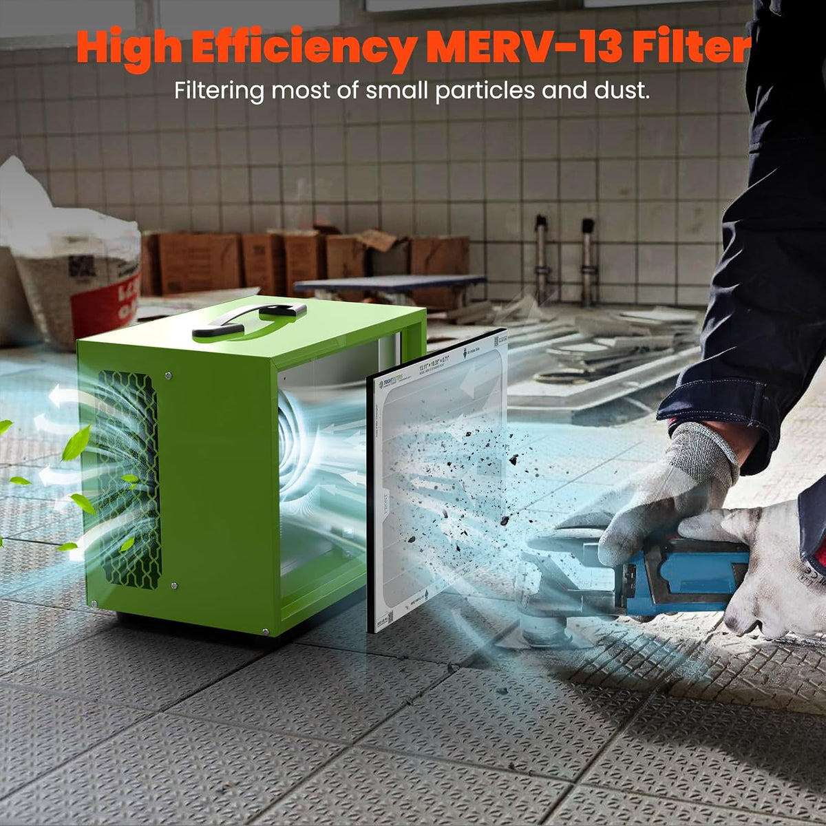 Abestorm Tabletop Dust Collector with Timer for Woodworking Shops