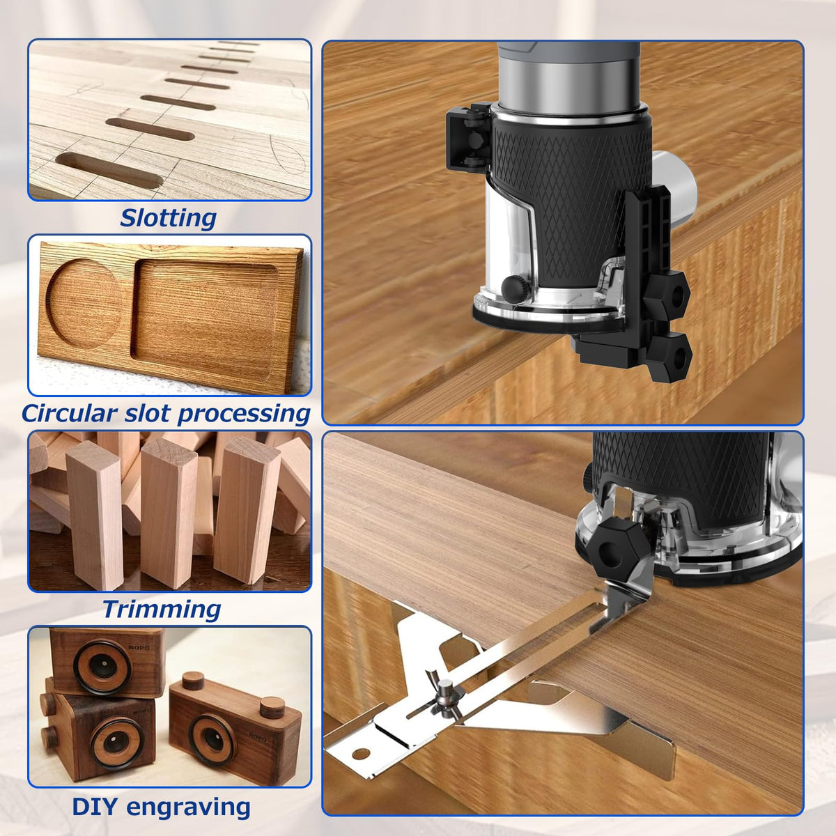 NANWEI 450W Router Tool for Woodworking, Hand Wood Router Tool, 32000rpm Compact Edge Trimmer（No Bits）