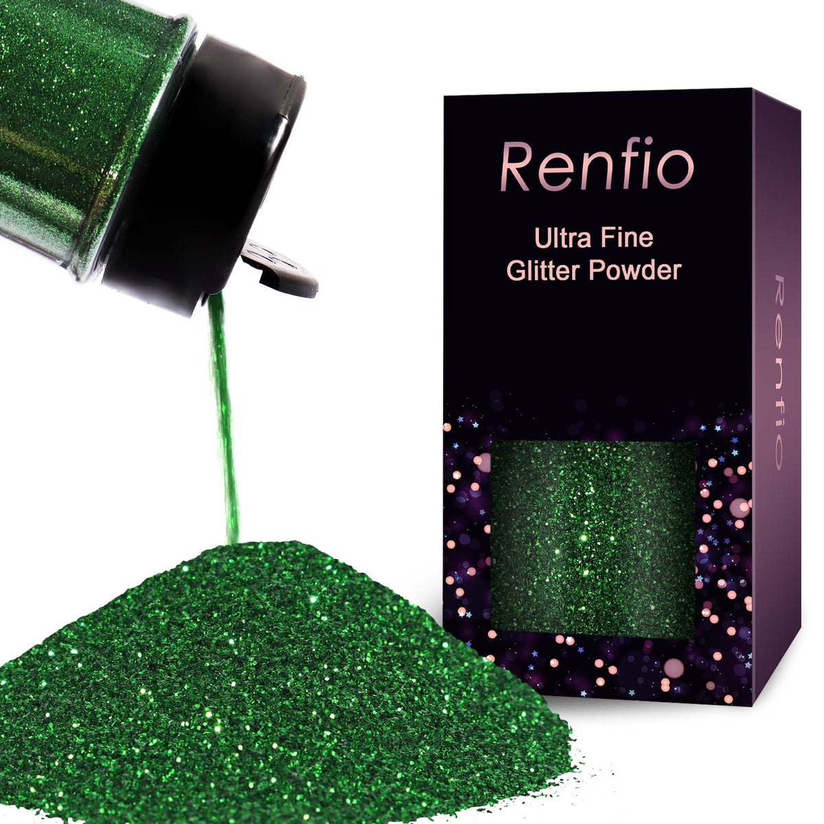 Renfio: Ultra Fine Glitter Powder, 2.11 oz (60g) – Metallic & Holographic