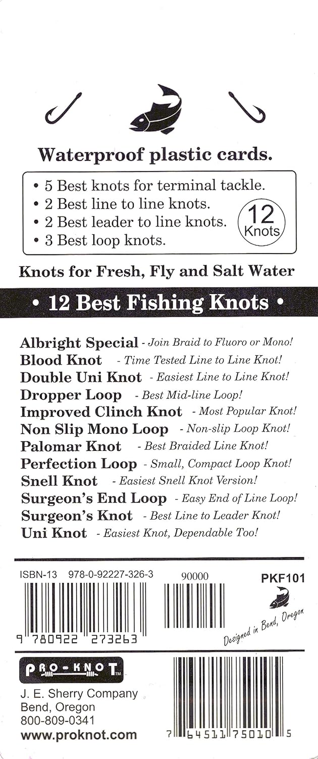 Pro-Knot Fishing Knots Waterproof Reference Cards