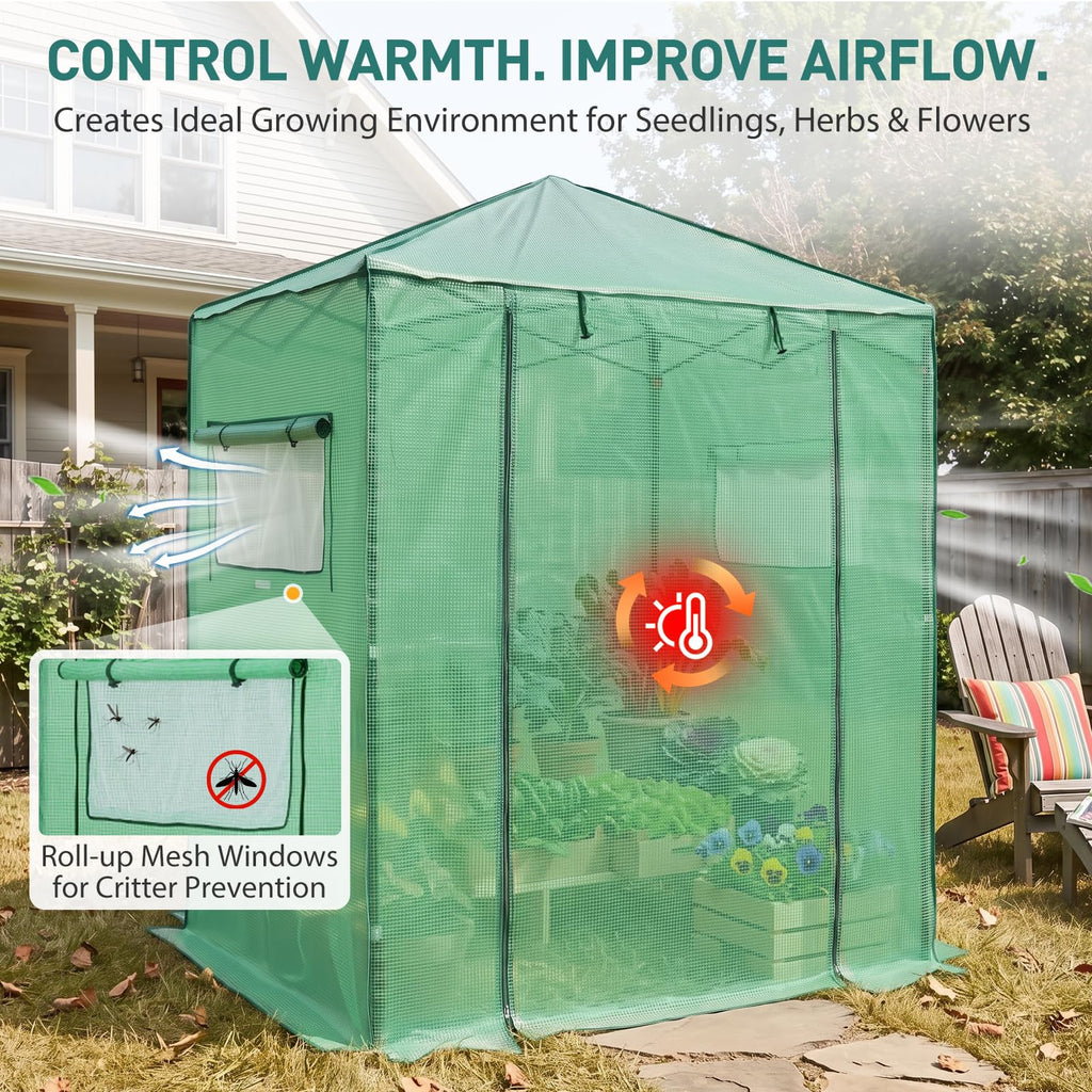 EAGLE PEAK Pop-Up Walk-In Greenhouse (Multiple Sizes)