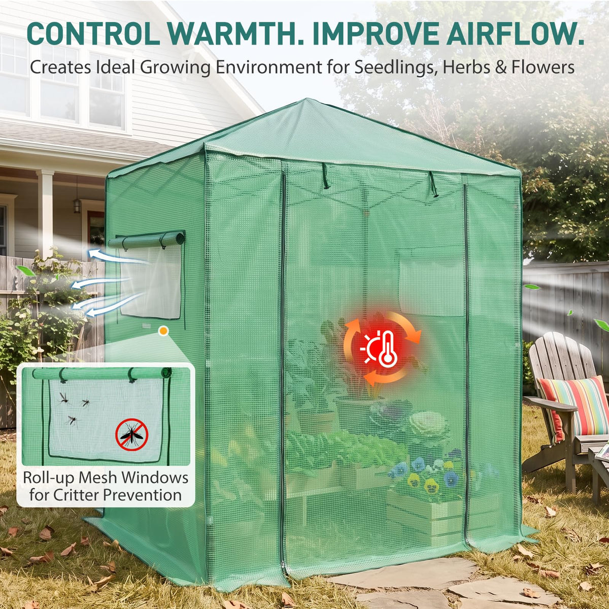 EAGLE PEAK Pop-Up Walk-In Greenhouse (Multiple Sizes)