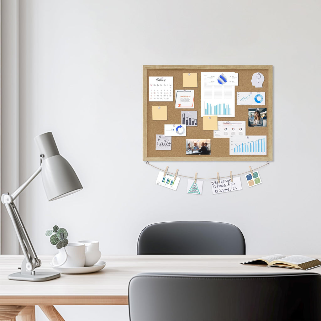 DAHAPYBOO Framed Cork Bulletin Board