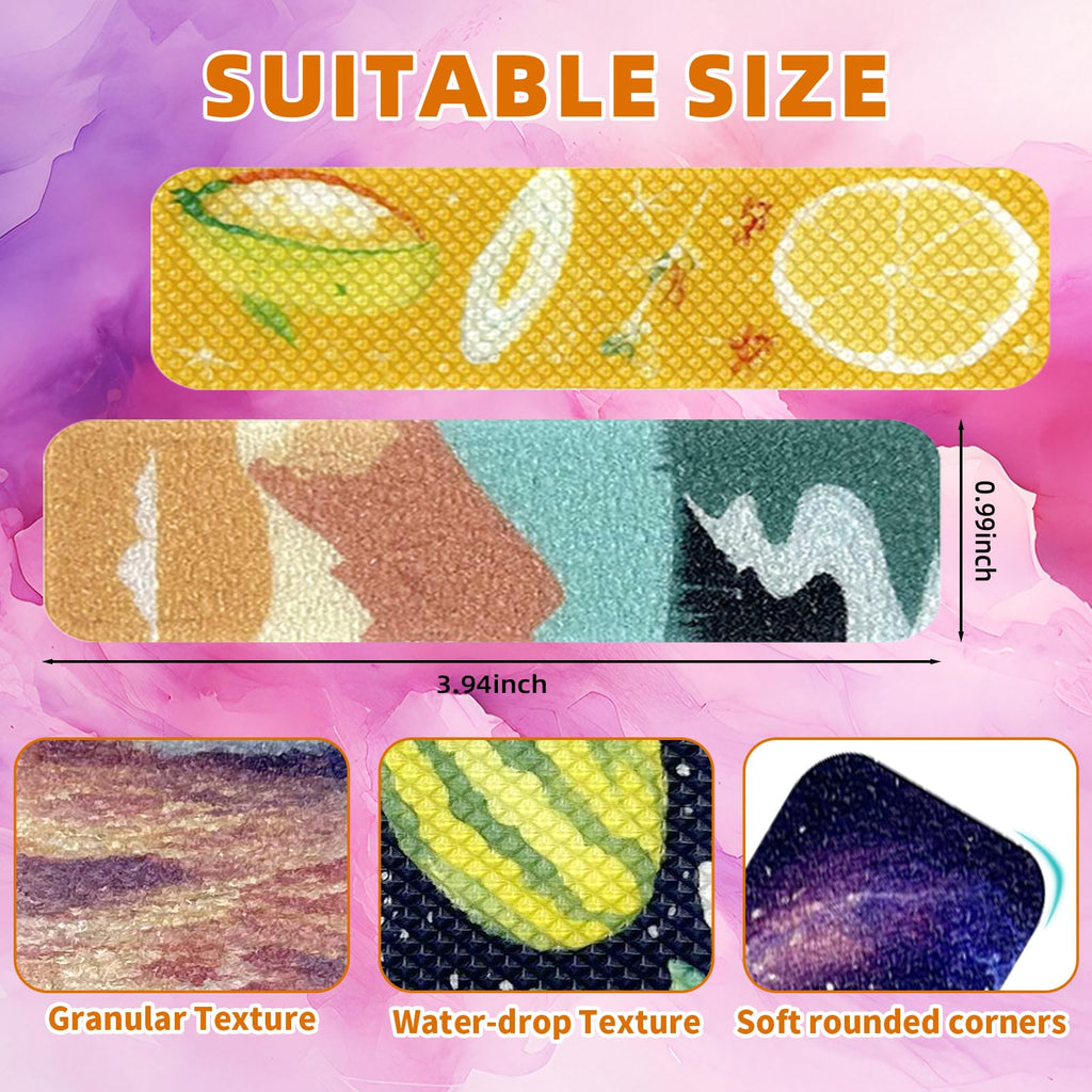 108 Pieces Sensory Stickers - 2 Textured Surface Sensory Stickers with Storage Box - Fidget Strips for Adults, and ADHD - Anxiety Relief Mindfulness Stickers for Office Desk