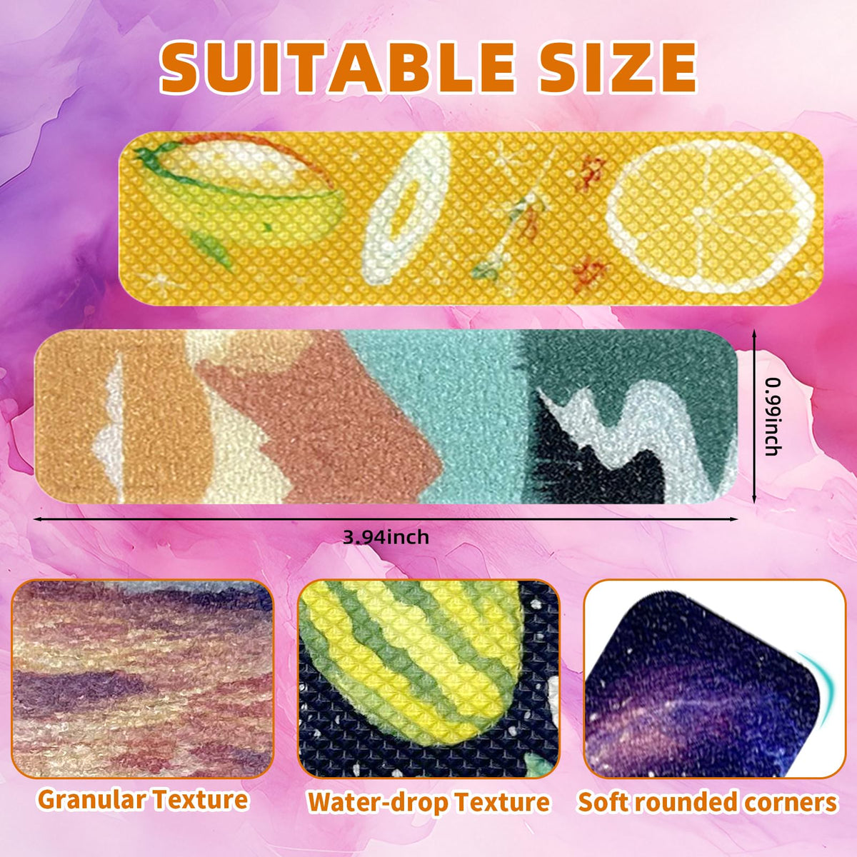 108 Pieces Sensory Stickers - 2 Textured Surface Sensory Stickers with Storage Box - Fidget Strips for Adults, and ADHD - Anxiety Relief Mindfulness Stickers for Office Desk