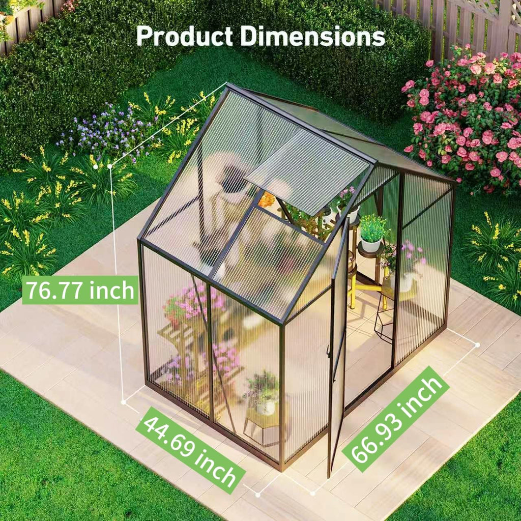 Windproof Tunnel Greenhouse with Thermometer (Multiple Sizes)