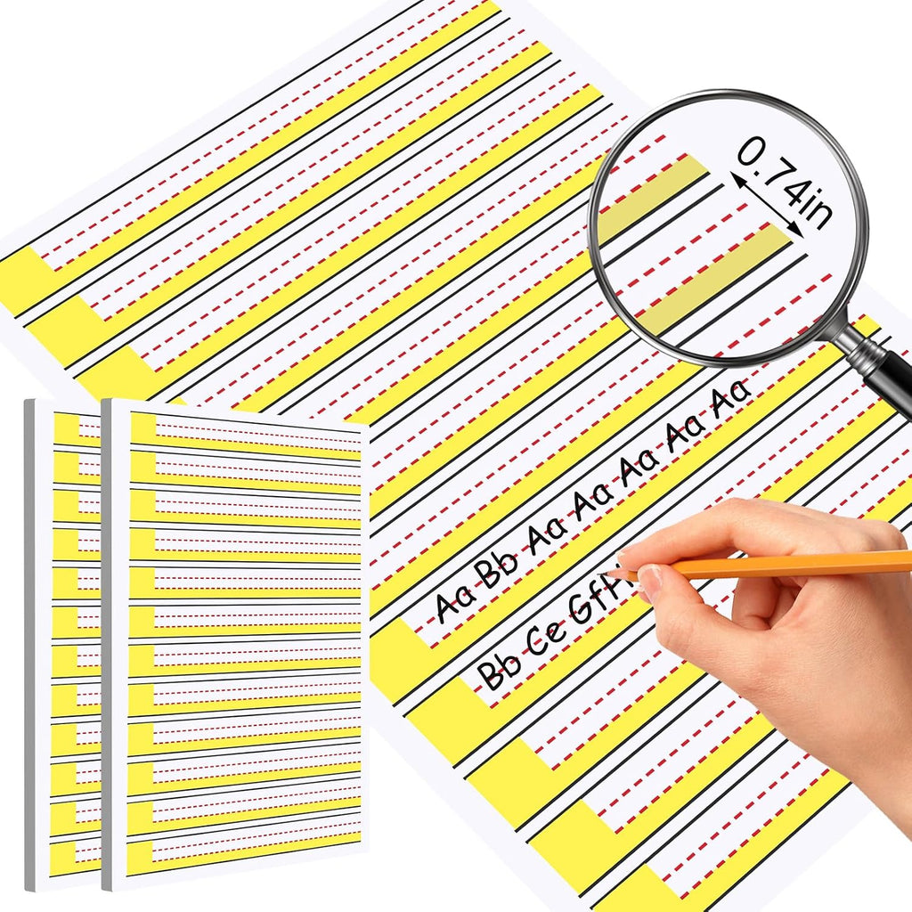 FunooFuno Raised-Line Handwriting Paper, 8.5 × 11 in.