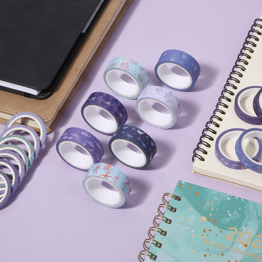 Mr. Pen- Washi Tape Set, 21 Rolls, Assorted Sizes, Floral